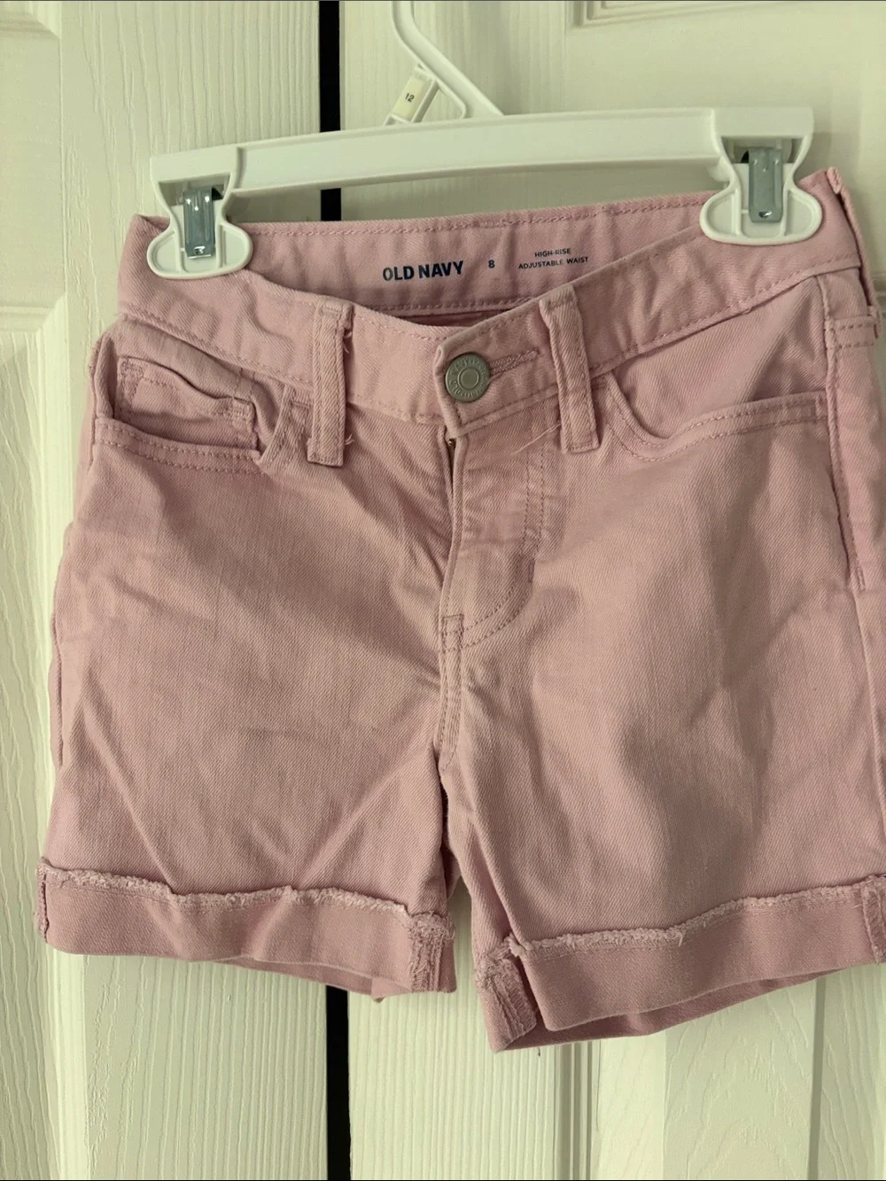 Old Navy Light Pink Girls' Denim Roll-Hem Shorts